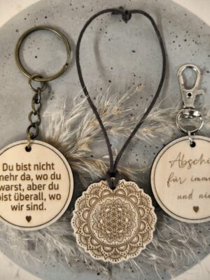 Personalisierte Holzanhänger, Andenken, Trauergeschenk